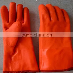 Long Sleeve Fluorescent Pvc Winter Use Gloves thumbnail-2