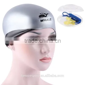 Wholesale Silicone Swim Caps OEM/ODM Elastic Waterproof Soft Swimming Caps Novelty Swim Hats Bathing Cap Logo Printin (CAP-1200) thumbnail-2
