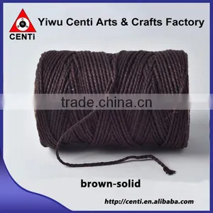 Factory Hot Sale Brown Solid Cotton Twine Solid Colour Bakers Twine thumbnail-1