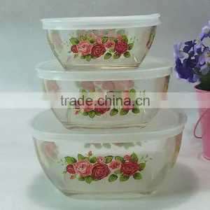 GH064 3pcs Oval Glass Bowl Set With Deco thumbnail-3