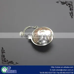 CK-TI0109 Stainless Steel Silver Smile Shape Tea Spice Strainer Ball Infuser Filter Herb Steeper High Quality Tea Infuser thumbnail-1