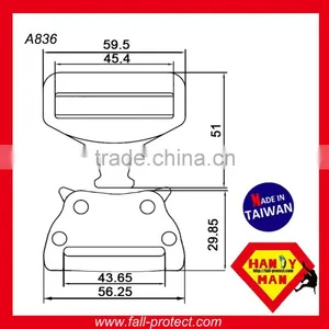 A836 Aluminum Quick Release Bayonet Buckle thumbnail-3