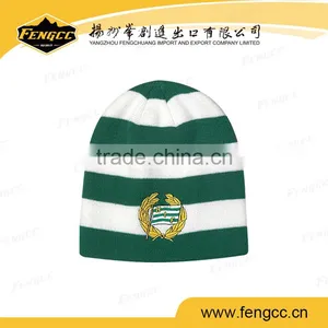 Jacquard Customized Football Team Embroidery Logo Knitted Hat thumbnail-5