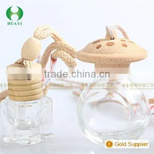 Latest Hot Selling Wooden Cap Car Hanging Perfume Glass Bottle thumbnail-1
