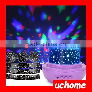 UCHOME 2016 Romantic Rotating Spin Led Night Light Projector Children Kids Baby Sleep Lighting Sky Star Master USB Led Projector thumbnail-1