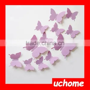 UCHOME Butterfly Mirror Sticker 3D PS Mirror Sticker Acrylic Wall Sticker thumbnail-3