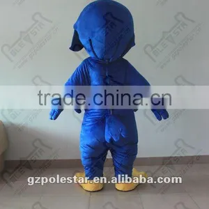 Yellow Beak Blue Eagle Mascot Costume White Belly thumbnail-4