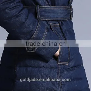 Hooded Thick Fashion Women's Clothing Denim Down Jacket Women Winter Down Jacket thumbnail-4