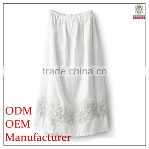 The Newest Lady Casual Simple Fashion Cotton Long White Skirts thumbnail-1