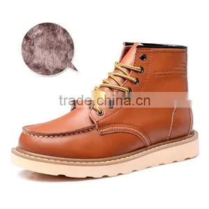 Winter Keep Warm Leather Casual Shoes High Top for Men, High Quality High Upper Working Boots Shoes With Villus thumbnail-2