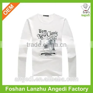 Men's Boutique Clothing Long Sleeve t Shirt 100% Cotton With Printing in Spring or Autumn Range thumbnail-1