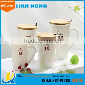 Wholesale Custom Logo Eco-friendly Cute Ceramic Mugs White Color Coffee Cups thumbnail-1
