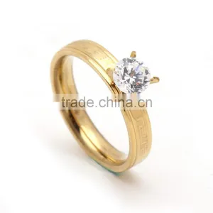 2017 Design Yiwu Factory Gold Color Stainless Wedding Rings for Women Jewelry Engagement in Stock thumbnail-1