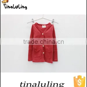 Fashion Kids Clothing Girls Red Cardigans Latest Fashion Cardigan thumbnail-1