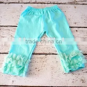 Newest Design Children's Clothing Pant Kids Plain Red Legging Girls Ruffle Lace Trouser thumbnail-2
