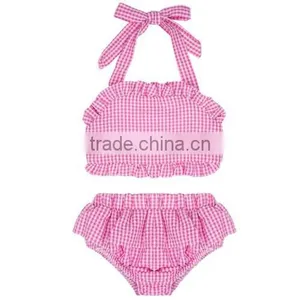 Balloon Pattern Baby Swimwear Cotton Bikini Ruffle Bloomer Summer Beach Wear thumbnail-4