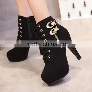Zm50400b High Heel Women Short Boots Wholesale Plus Size Ladies Shoe thumbnail-3