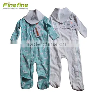 Eco Bamboo Clothes Cotton Plain Color Baby Rompers Set thumbnail-2