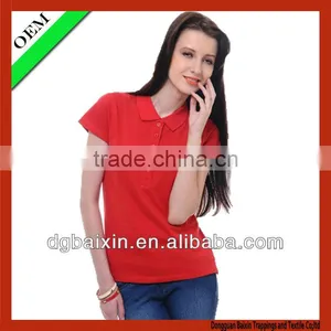 Women's Simple Red Polo Shirt,provided by China Supplier thumbnail-3