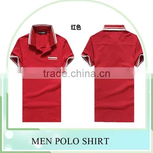 Customize 100% Cotton Casual Sport Polo T Shirts ,short Sleeves Polo T Shirt for Men, Red Color Turn Down Collar Polo Shirt Made thumbnail-1