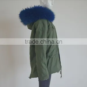 Myfur High Quality Removable Faux Fur Lining Matched Color Raccoon Fur Hood thumbnail-4