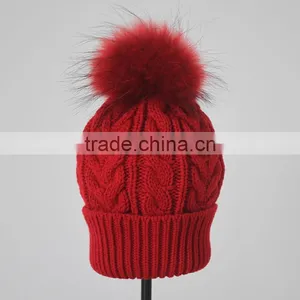 Myfur Lovely Girls 100% Cotton Felt Fur Balls Funky Winter Hats Ladies thumbnail-5