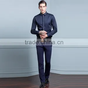 New Design Navy Colour Italian Shirt Men Long Sleeve 2016 thumbnail-3