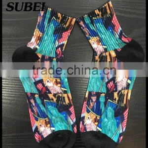Cheap Custom Printing Dye Sublimation Sport Compression Socks thumbnail-3
