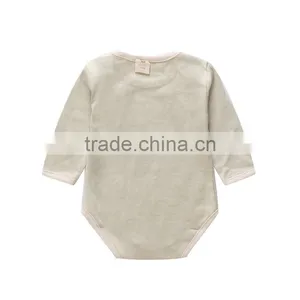 Hot Sale Organic Cotton Plain Baby Clothes Romper thumbnail-2