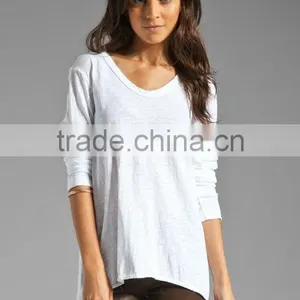 Slub Slouchy Tall T-shirts Wholesale thumbnail-1