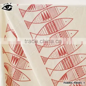 Wholesale Linen Fabric Fish Pattern Fabric for Household thumbnail-2