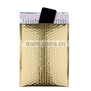 [Sinfoo] 7.5x11" Custom Gold Metalic Bubble Mailer thumbnail-1