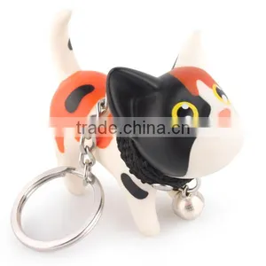 Hot Sale Rubber Pvc Cat Shaped Keychain thumbnail-1