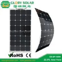 High Quality Portable Roof Semi-flexible Solar Panel Home Can Stick On House Roof Car RV Motorhome thumbnail-1