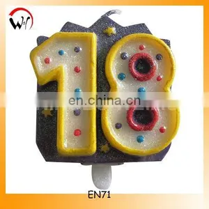 Digit Figure Glitter Birthday Gold Number Candle thumbnail-1