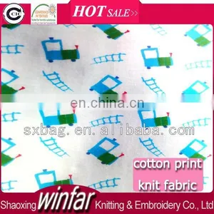 Single Jersey Knitting Cartoon Printed 100 Cotton Fabric Manufacturers for Garment thumbnail-1