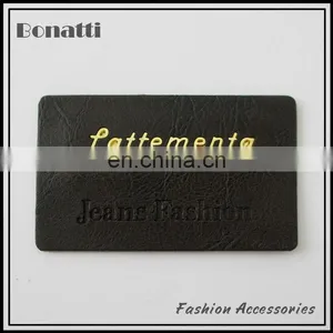 2013 Hot Sale pu Leather Labels for Garment and Bags thumbnail-1