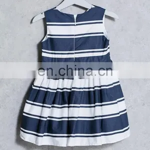 China Supplier Wholesale Fashion Kids V-Neck Sleeveless Baby Dress For Children Girl thumbnail-5