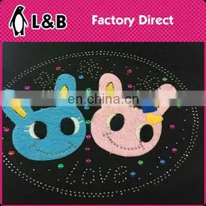 Cute Rhinestone Chenille Hot Fix Motif Embroidered Patches thumbnail-6