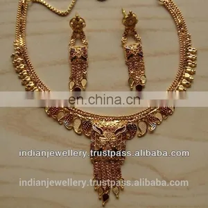 Goldplated Necklace Jewelry Set Manufacturer, Gold-plated Necklace Fashion Jewellery Sets Exporter thumbnail-1