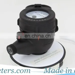 Multi Jet Dry Dial Plastic 5 Wheels Water Meter Pulse Sensor Made in China thumbnail-1