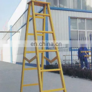 Ladder 5 Step Yellow Color Fully Insulated A Shape Fiberglass Ladder thumbnail-1