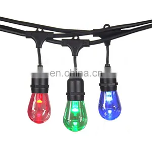IP65 S14 LED String Bulbs for Holiday Garden Patio Christmas Use Outdoor Edison Bulb String Light Filament String Light 48ft thumbnail-1