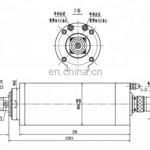 24000RPM 2.2KW Water Cooled High Speed CNC Router Lathe AC Spindle Motor for Metal Cut thumbnail-5