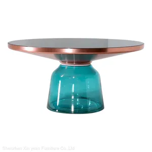 Round Coffee Table With Stools Sebastian Herkner Gray Purple Blue Yellow Green Colorful Coffee Table thumbnail-3