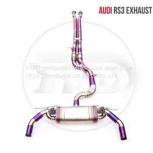 Titanium Alloy Exhaust Pipe Manifold Downpipe is Suitable for Audi RS3 Auto Replacement Modification Electronic Valve Whatsapp008613189999301 thumbnail-1
