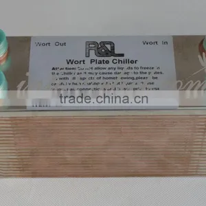 Stainless Plate Wort Chiller - 40 Plates Brewing Chiller, 1/2"male NPT X 3/4" Male Garden Hose Thread thumbnail-1