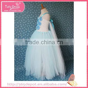 Princess Satin Band Girls' Dress Long Snow White Train thumbnail-3