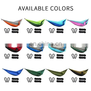 Folding Double Hanging Wholesale Swing Portable Nylon Outdoor Camping Hammock thumbnail-2