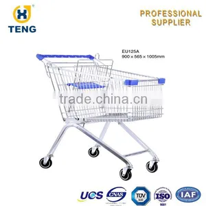 Four Wheels Supermarket Metal Shopping Cart Trolley thumbnail-5